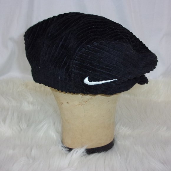 Nike Newsboy Hat Black Corduroy Mens Xl 